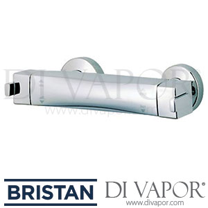 Bristan QU SHXVOBFF C Qube Thermostatic Surface Mounted Bar Shower Valve Bottom Outlet Fast Fit Connections Spare Parts -